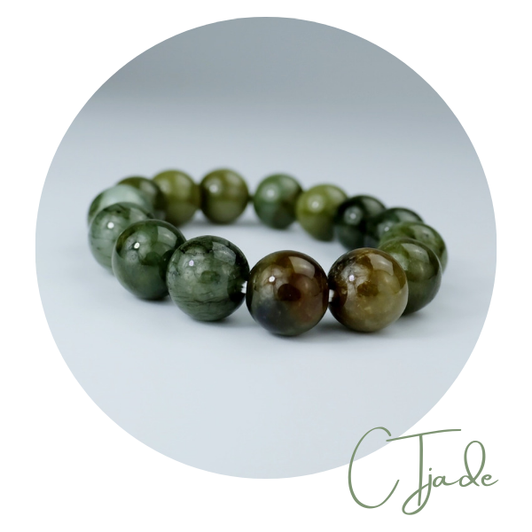 2105109 Trang sức phong thủy hộ mệnh CTjade vòng tay đá Cẩm thạch thiên nhiên